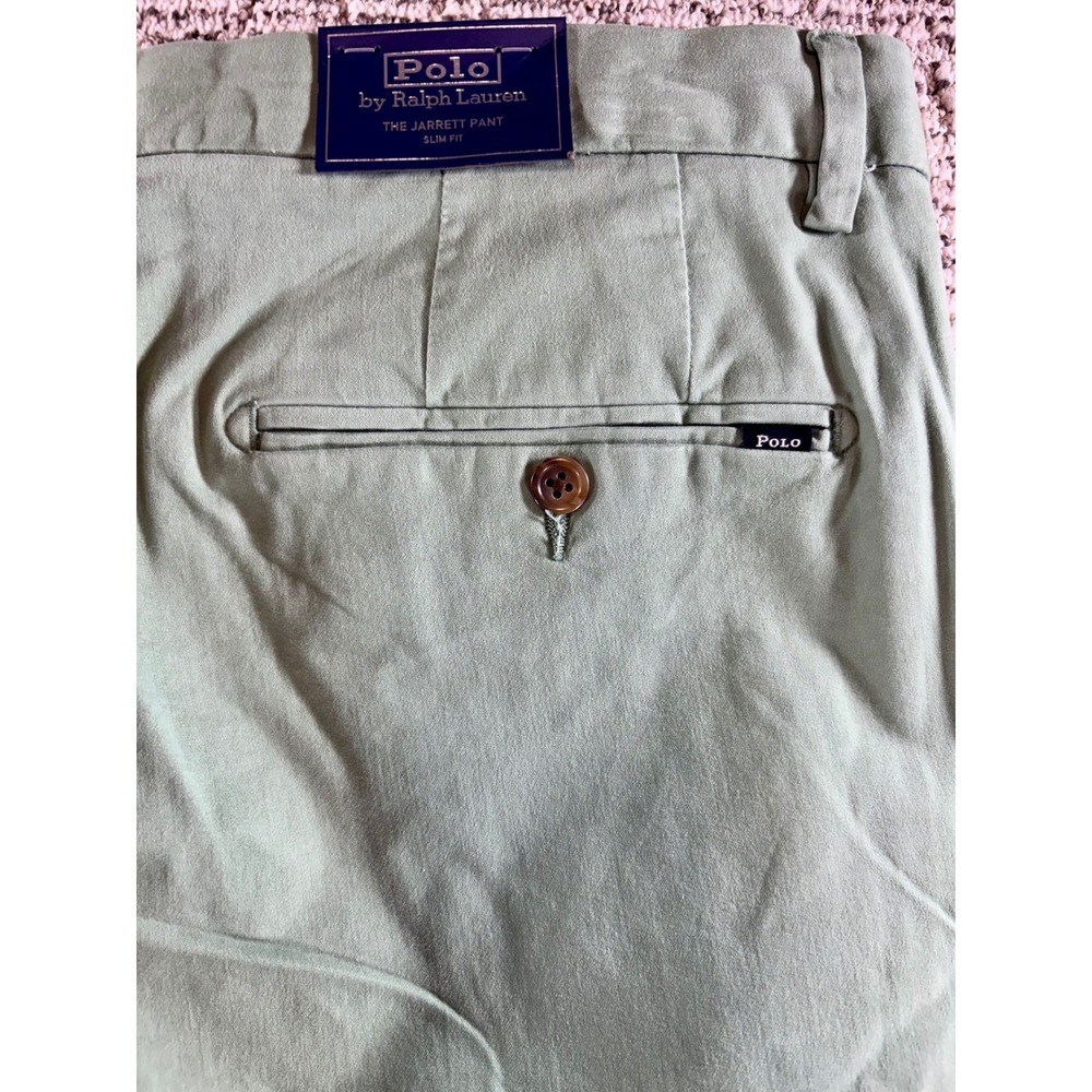 NWT Polo Ralph Lauren Jarrett Pant Mens 40X34 Green Slim Fit Chino Fatigue